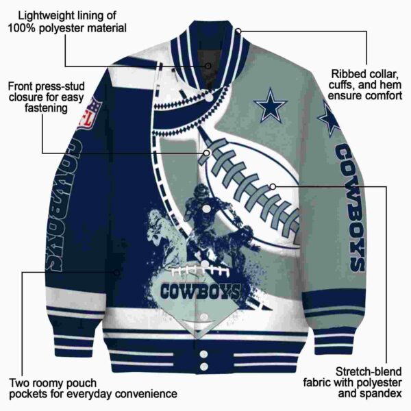 dallas cowboys baseball stitching silver white jacket new arrival