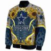 dallas cowboys sunflower bloom blue yellow jacket best selling