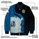 dallas mavericks hexagonal pattern blue black jacket best selling