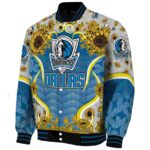 dallas mavericks sunflower bloom blue yellow jacket best selling