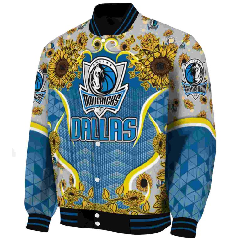 dallas mavericks sunflower bloom blue yellow jacket best selling