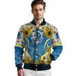 dallas mavericks sunflower bloom blue yellow jacket best selling