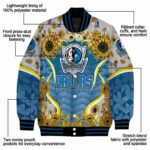 dallas mavericks sunflower bloom blue yellow jacket best selling
