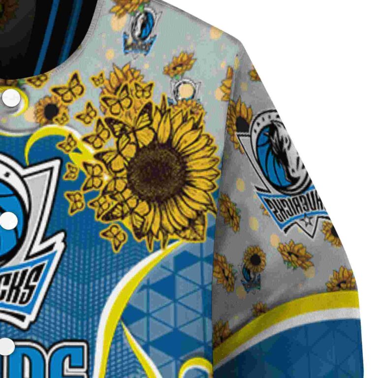 dallas mavericks sunflower bloom blue yellow jacket premium grade