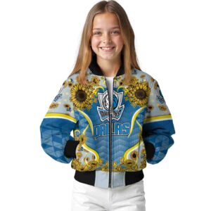 dallas mavericks sunflower bloom blue yellow jacket top rated
