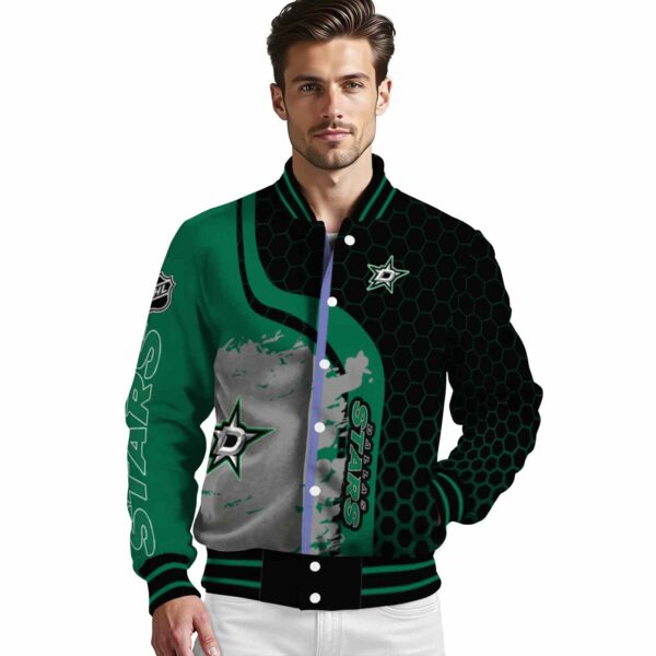 dallas stars hexagonal pattern green black jacket high quality