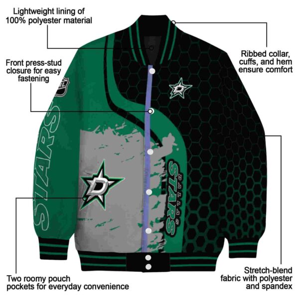 dallas stars hexagonal pattern green black jacket new arrival