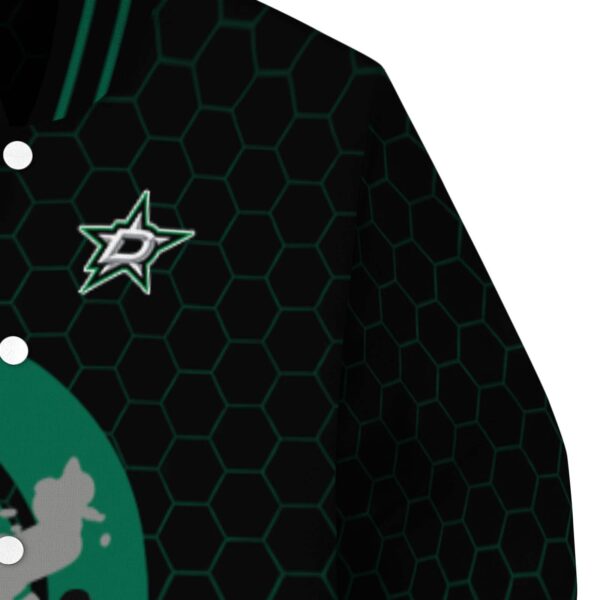 dallas stars hexagonal pattern green black jacket premium grade