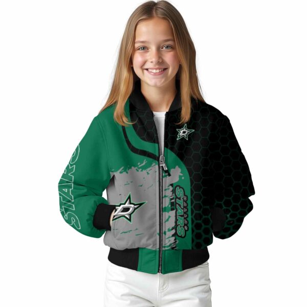 dallas stars hexagonal pattern green black jacket top rated