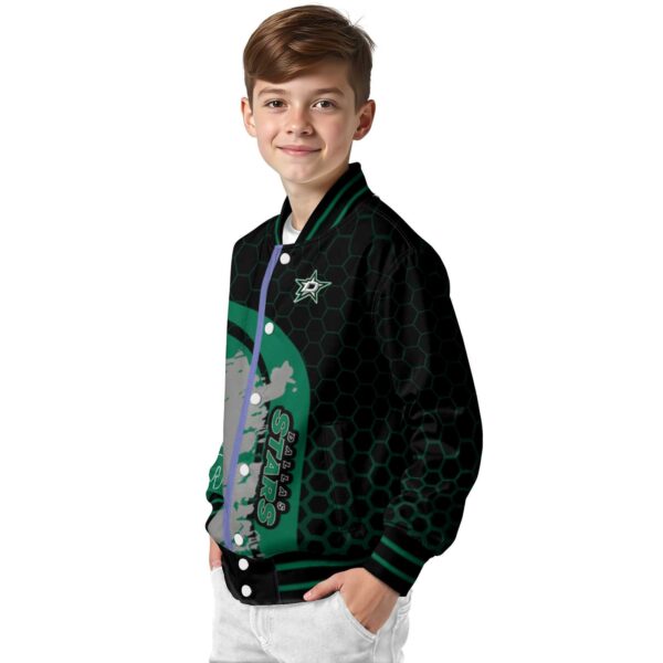 dallas stars hexagonal pattern green black jacket trendy