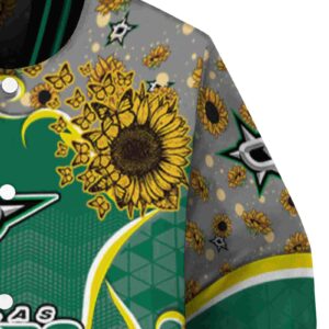 dallas stars sunflower bloom green yellow jacket premium grade