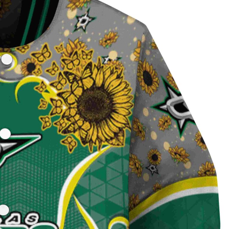 dallas stars sunflower bloom green yellow jacket premium grade