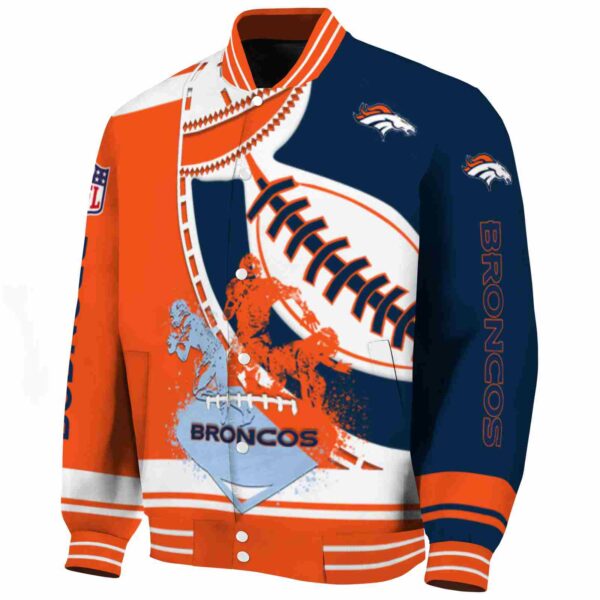 denver broncos baseball stitching blue white jacket best selling