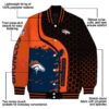 denver broncos hexagonal pattern orange black jacket new arrival
