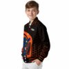 denver broncos hexagonal pattern orange black jacket trendy