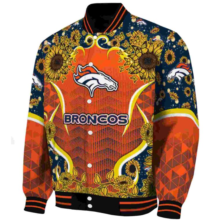 denver broncos sunflower bloom orange yellow jacket best selling