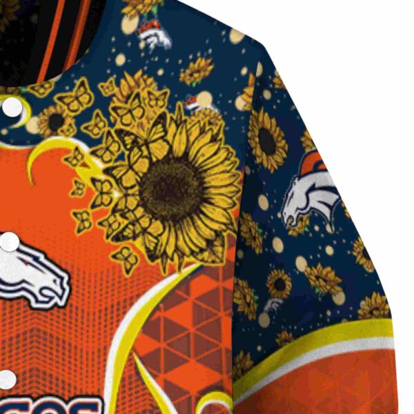 denver broncos sunflower bloom orange yellow jacket premium grade