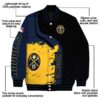 denver nuggets hexagonal pattern blue black jacket new arrival