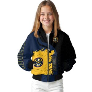 denver nuggets hexagonal pattern blue black jacket top rated