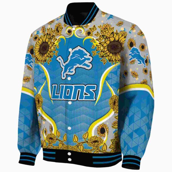 detroit lions sunflower bloom blue yellow jacket best selling