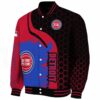 detroit pistons hexagonal pattern red black jacket best selling