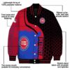 detroit pistons hexagonal pattern red black jacket new arrival