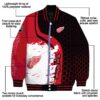 detroit red wings hexagonal pattern red black jacket new arrival