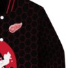 detroit red wings hexagonal pattern red black jacket premium grade