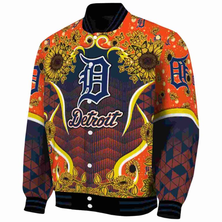 detroit tigers sunflower bloom navy yellow jacket best selling