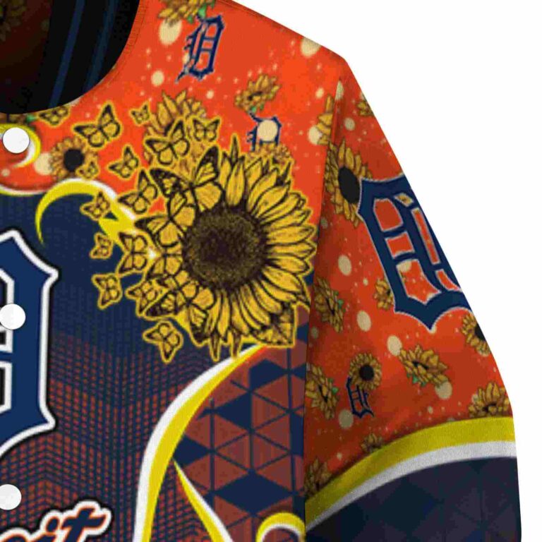 detroit tigers sunflower bloom navy yellow jacket premium grade