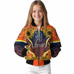 detroit tigers sunflower bloom navy yellow jacket top rated