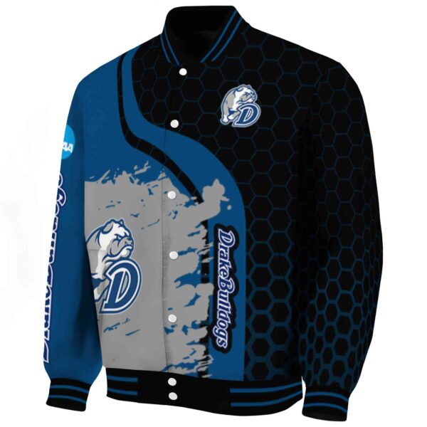 drake bulldogs hexagonal pattern blue black jacket best selling