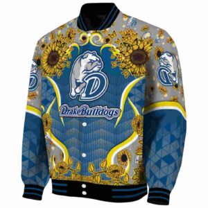 drake bulldogs sunflower bloom blue yellow jacket best selling