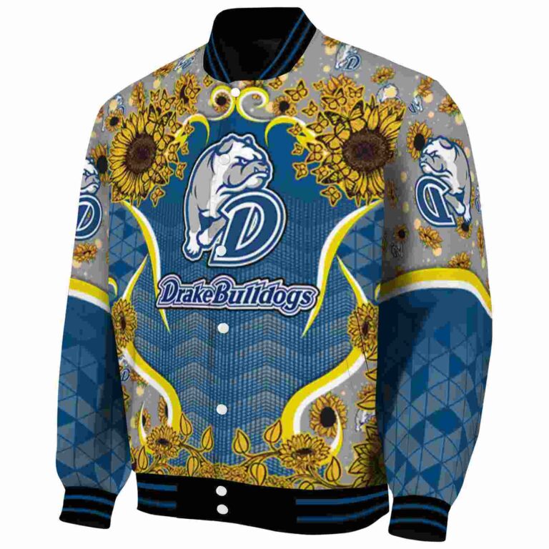 drake bulldogs sunflower bloom blue yellow jacket best selling