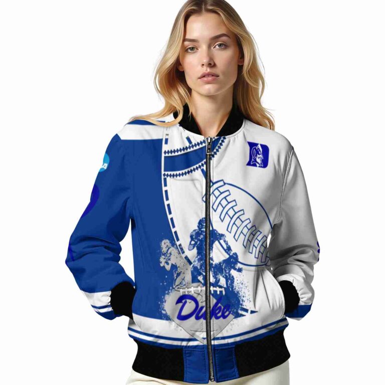 duke blue devils baseball stitching white jacket latest model