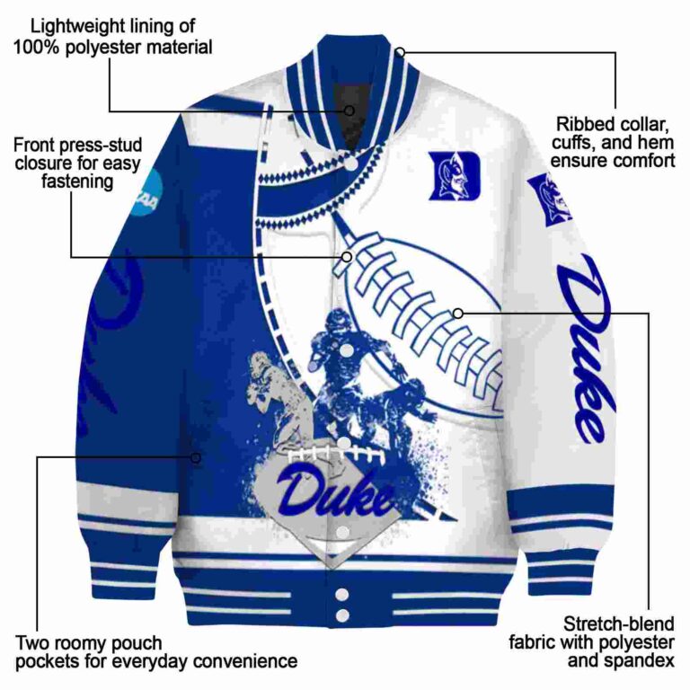 duke blue devils baseball stitching white jacket new arrival