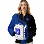 duke blue devils hexagonal pattern blue black jacket best selling