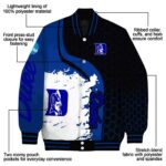 duke blue devils hexagonal pattern blue black jacket best selling