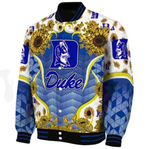 duke blue devils sunflower bloom blue yellow jacket best selling