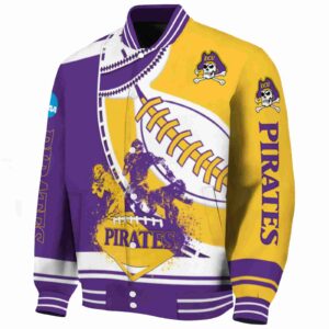 east carolina pirates baseball stitching gold white jacket best selling
