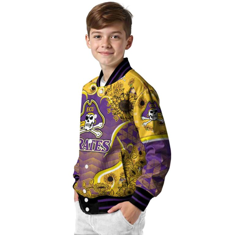 east carolina pirates sunflower bloom purple yellow jacket trendy