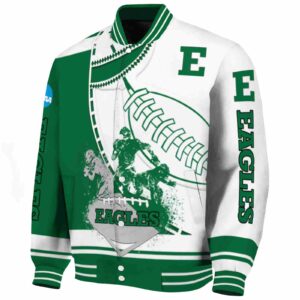 eastern michigan eagles baseball stitching white jacket best selling