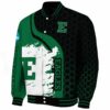 eastern michigan eagles hexagonal pattern green black jacket best selling