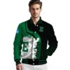 eastern michigan eagles hexagonal pattern green black jacket high quality