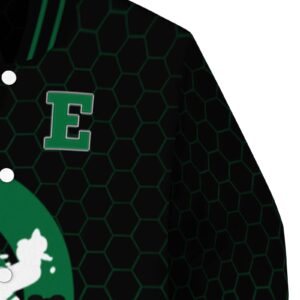 eastern michigan eagles hexagonal pattern green black jacket premium grade