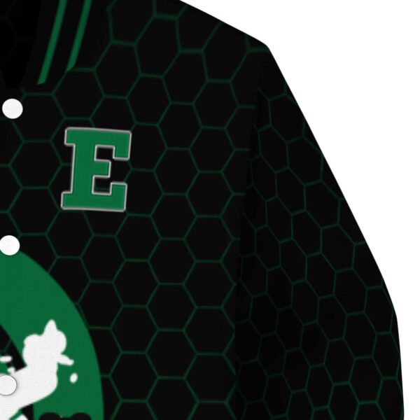 eastern michigan eagles hexagonal pattern green black jacket premium grade