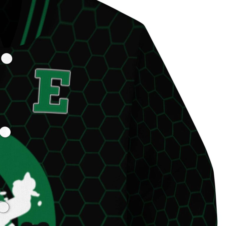 eastern michigan eagles hexagonal pattern green black jacket premium grade