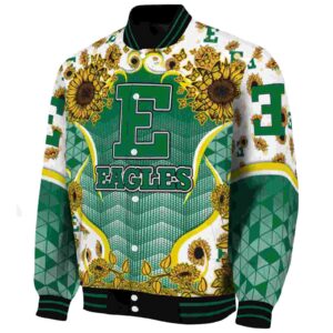 eastern michigan eagles sunflower bloom green yellow jacket best selling