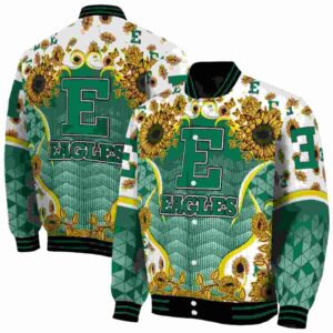 eastern michigan eagles sunflower bloom green yellow jacket fashion forward