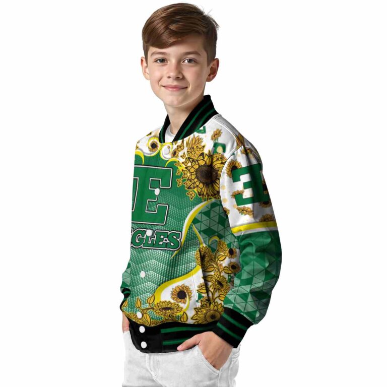 eastern michigan eagles sunflower bloom green yellow jacket trendy